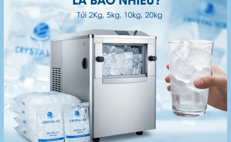Giá nước đá tinh khiết: túi 2kg, 5kg, 10kg, 20kg