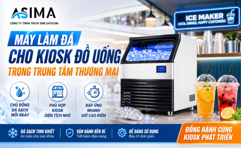 Máy làm đá cho kiosk đồ uống trong trung tâm thương mại