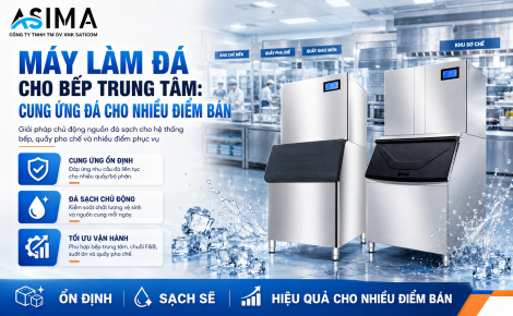 Máy làm đá cho bếp trung tâm cung ứng nhiều điểm bán