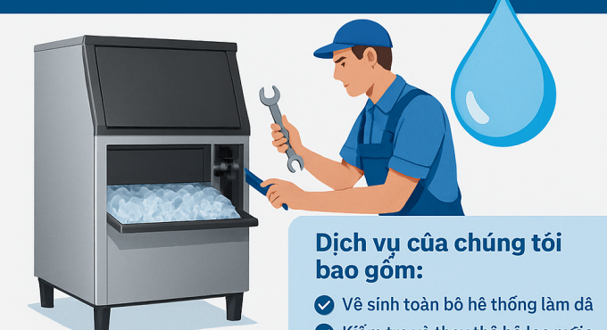Bảo trì máy làm đá: Lợi ích, Quy trình và Những Lưu ý Quan Trọng